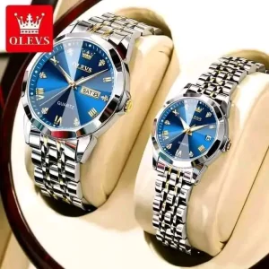 Olevs Couple Watch Blue dial