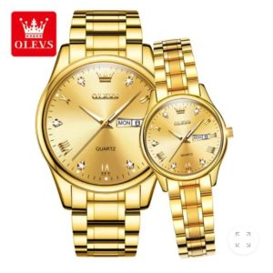 Olevs Full Golden Couple Watch