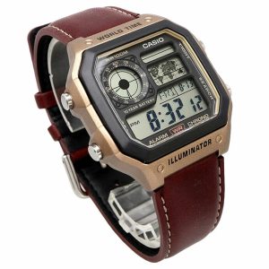 CASIO AE DARK BROWN CLOUR WATCH